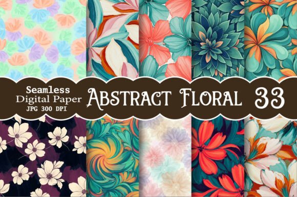 Abstract Floral Digital Paper