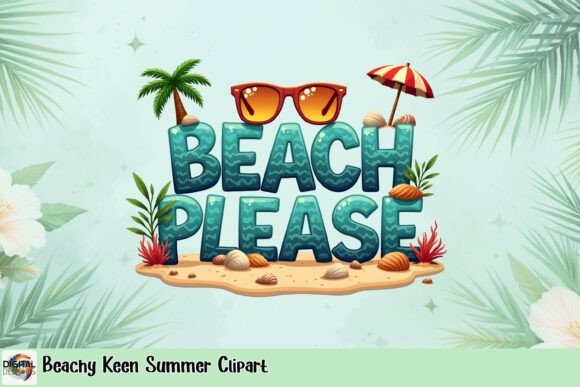Beachy Keen Summer Clipart: A Vibrant Design Solution for Tropical-Themed Projects