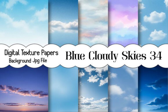 Blue Cloudy Skies Digital Paper: Creative Potential Without the Hassle