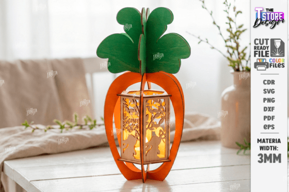 Carrot Lantern Laser Cut Easter Bunny: A Creative Addition to Your Easter Decor