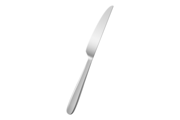 Classical Cutlery: Steel Knife Close Up – A Design Essential for Real-World Applications
