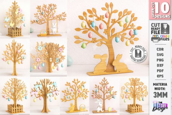 Crafting Elegant Easter Decorations with the Easter Tree Laser Bundle
