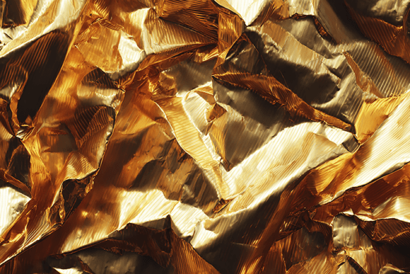 Crumpled Gold Foil Metallic Texture