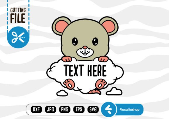 Cute Cloud Split Cut File and Mouse SVG: Adding Forest Charm to Your Creative Projects