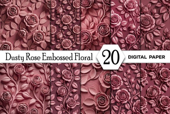 Dusty Rose Embossed Floral Background: A Timeless Design Choice