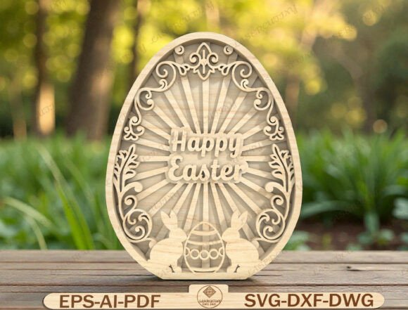 Easter Egg Laser Cut File: Crafting Elegance for Spring Decor