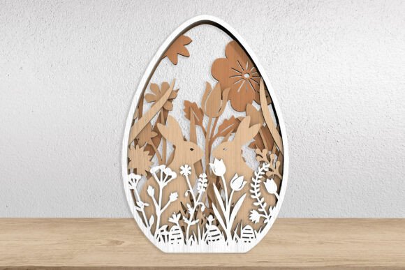 Easter Egg Layered SVG: A Versatile Design for Spring Décor and Laser Cutting Projects