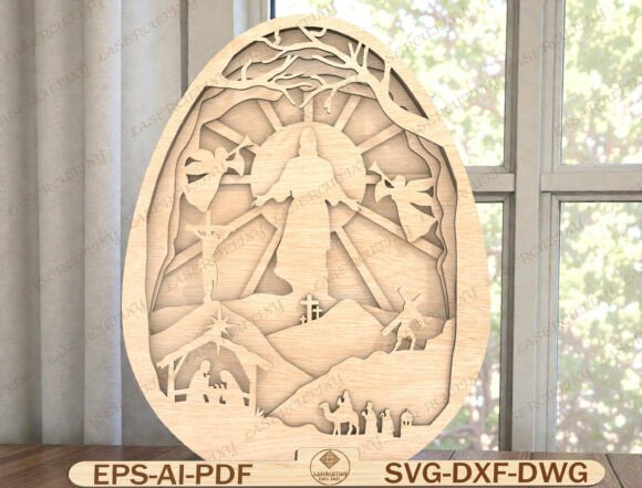 Easter Nativity Cross Scene Laser Cut: A Versatile Faith-Based Design for Creative Projects