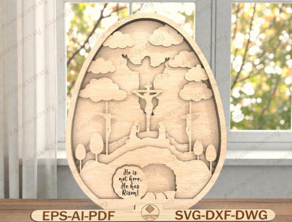Easter Resurrection Scene Laser Cut File