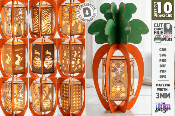 Easter-Themed Laser Cut Carrot Lanterns: A Creative Resource for Makers
