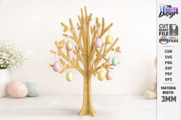 Easter Tree Laser Cut Easter Eggs SVG: A Creative Addition to Spring Decor