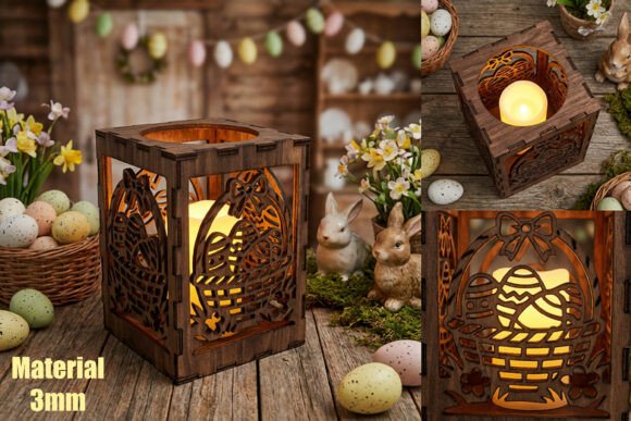 Elegant Easter Decor with Laser Cut Lantern SVG Designs