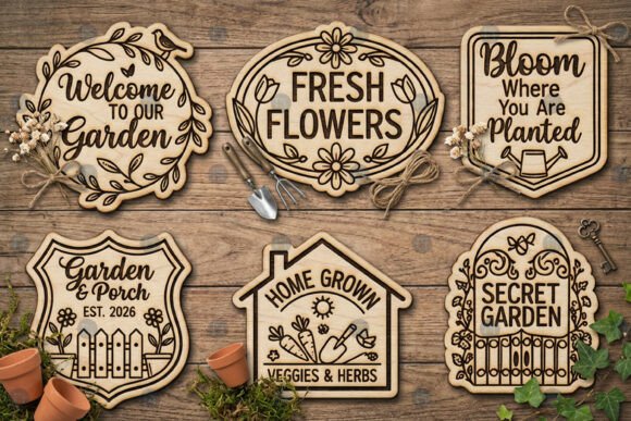 Enhancing Outdoor Spaces with Laser Cut Garden Porch Sign SVG Bundle