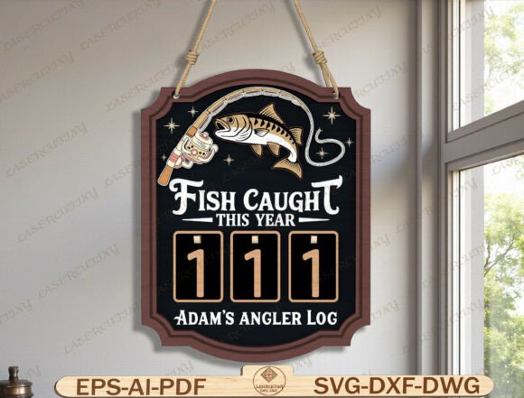 Fish Caught Tracker Laser Cut File: A Creative Way to Celebrate Your Fishing Success