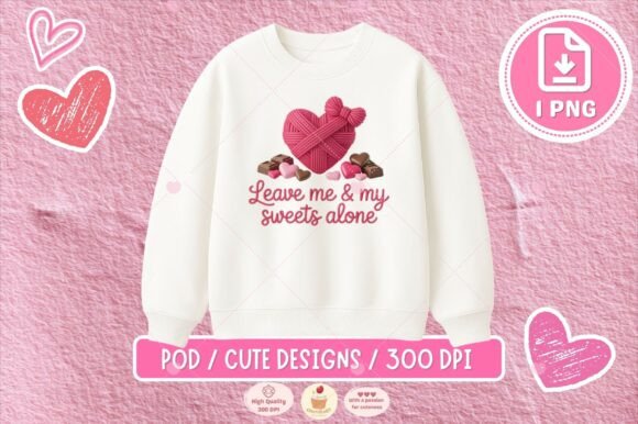 Funny Knitted Heart Chocolate PNG