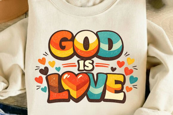 God Is Love Faith Hand Drawn Typography