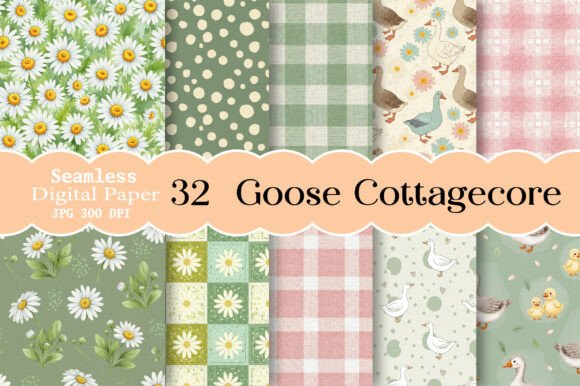 Goose Cottagecore Seamless Pattern: A Versatile Design for Creative Projects