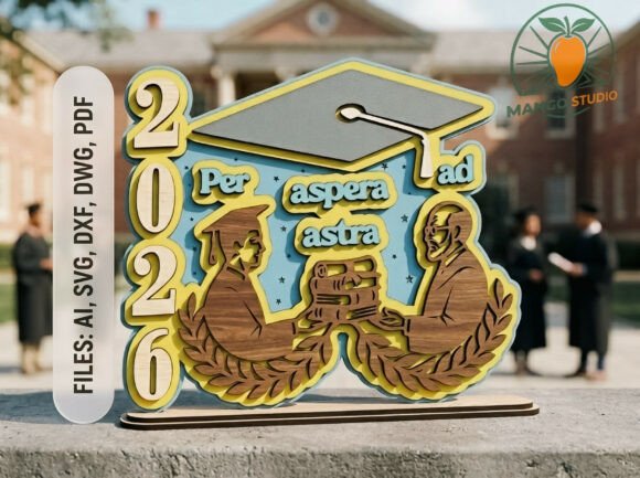 Graduation 2026-2027 Layered Laser Cut: A Sophisticated Tribute to Academic Excellence