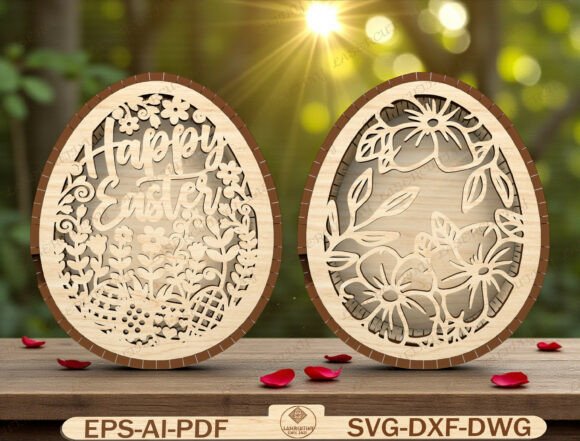 Happy Easter Egg Laser Cut Designs for Creative Spring Projects