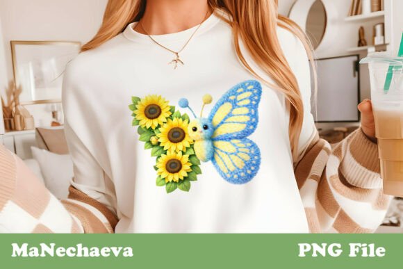 How to Use Faux Fur Butterfly Sunflower Floral PNG in Creative and Practical Projects