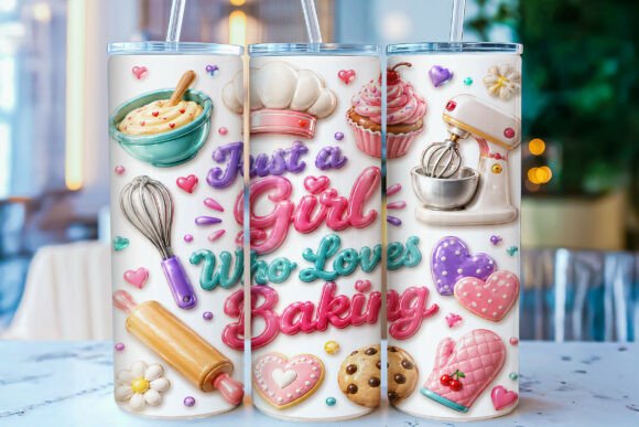 Inflated Baking Lover 20oz Tumbler Wrap