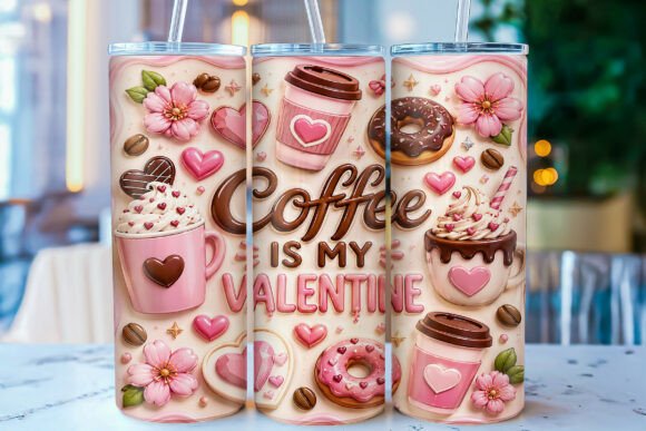 Inflated Coffee is My Valentine Tumbler: A Cozy Touch for Coffee Lovers
