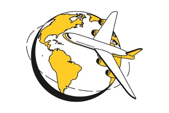 Isometric Passenger Airliner Makes a Round-the-World Journey Come to Life