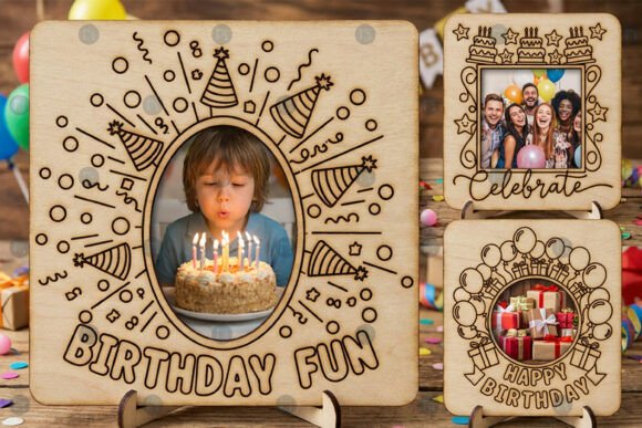 Laser Cut Birthday Photo Frame SVG Bundle: Creative Crafting Made Simple