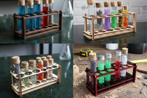 Laser Cut Test Tube Stand SVG Template: A Versatile Design Solution for Modern Makers