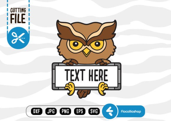 Layered Board Name Frame with Owl SVG Design