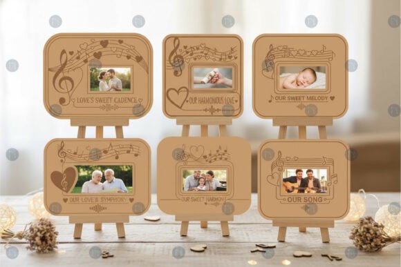 Song Plaque Photo Frame SVG Bundle for Laser and Digital Cutting Projects