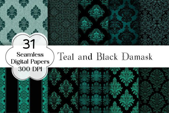 Teal and Black Damask Digital Paper: Creative Uses and Common Mistakes to Avoid