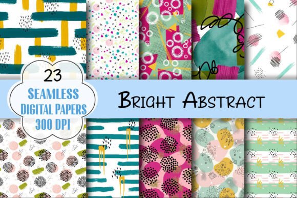 Unleashing Creativity with the Bright Abstract Digital Pattern