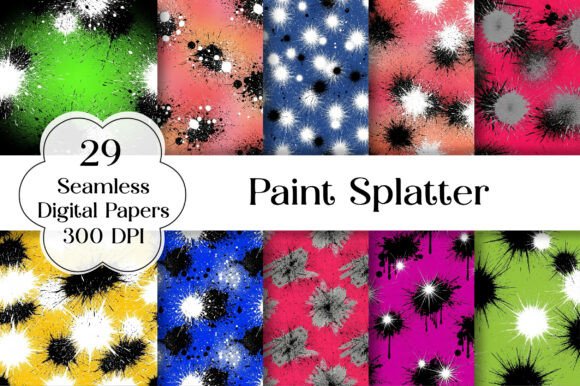 Unlocking Creativity with Seamless Paint Splatter Digital Papers