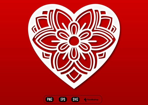 Valentine Mandala Heart Ornament