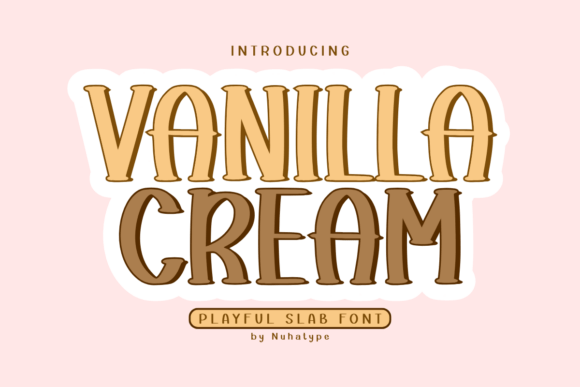 Vanilla Cream: A Bold Display Font for Creative Branding